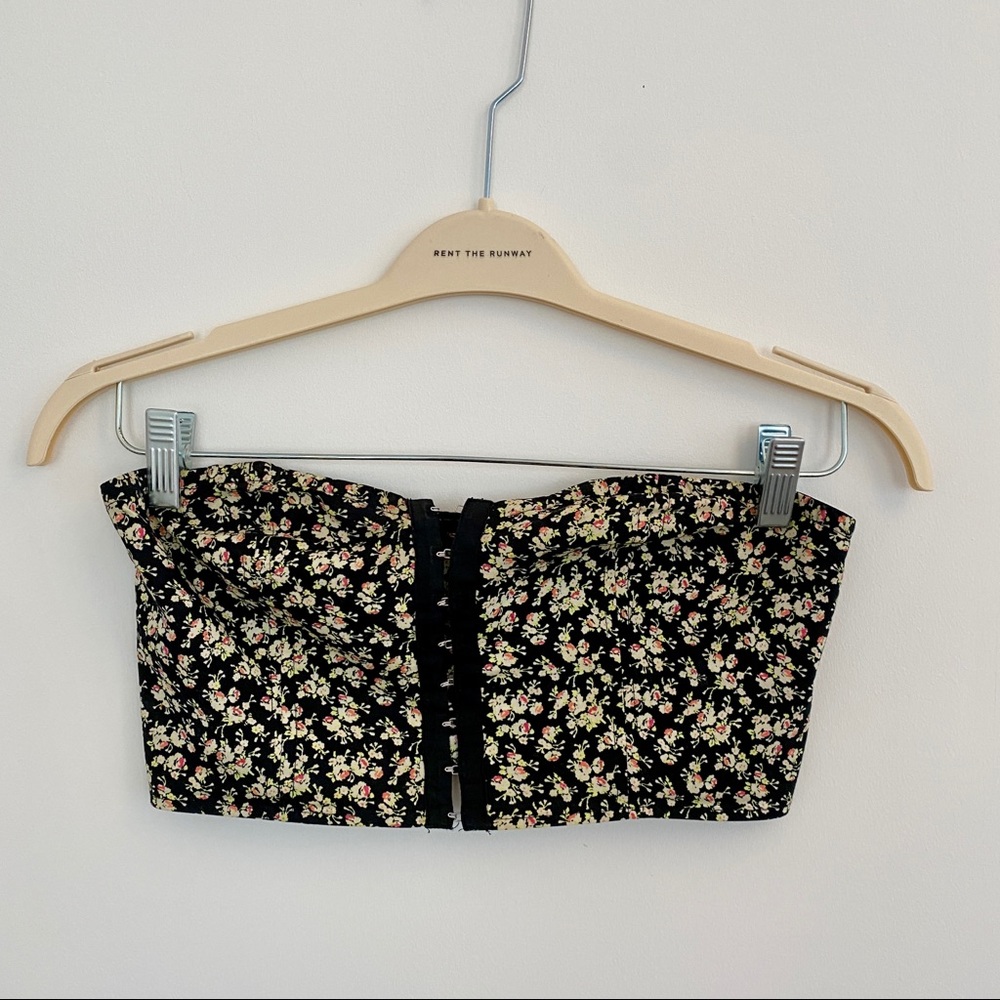 UO Sparkle & Fade Flower womens crop top